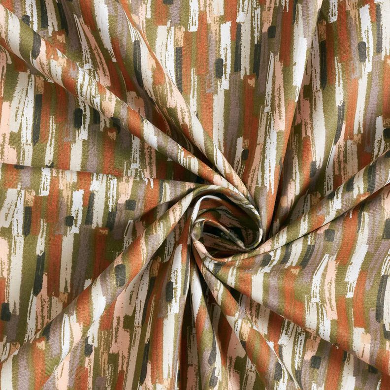 tessuto in cotone cretonne pennellate – pino/bronzo,  image number 3