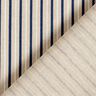 tessuto arredo mezzo panama Righe strette navy – naturale/blu marino,  thumbnail number 4