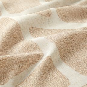 tessuto per tende a vetro misto lino Forme  – marrone castagna/naturale, 