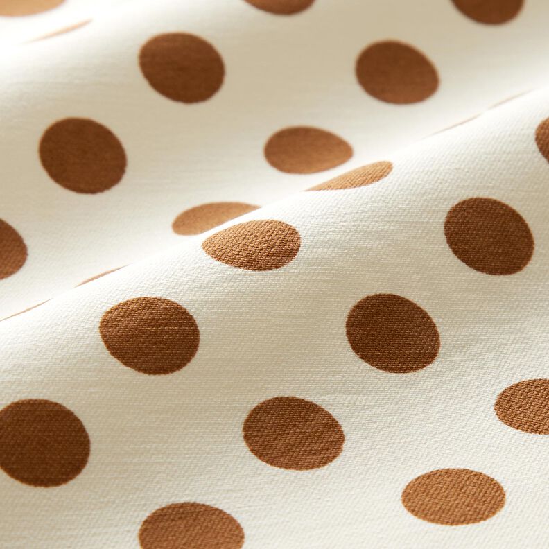 Pantaloni in tessuto elasticizzato a pois grandi – bianco/rame,  image number 2