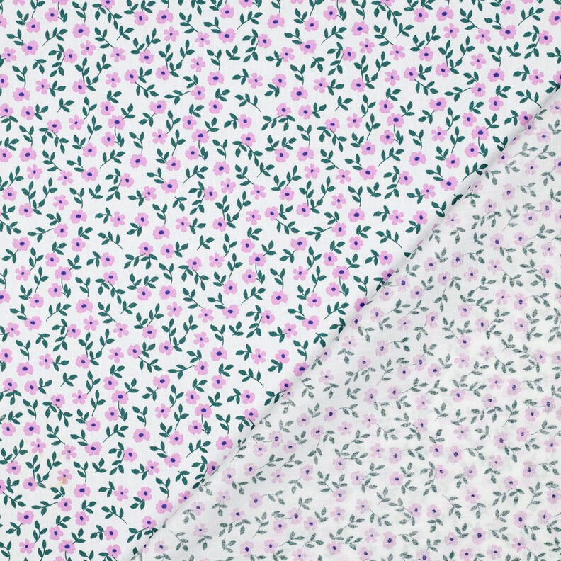 GOTS popeline di cotone fiorellini | Poppy Fabrics – bianco/rosa, image number 4