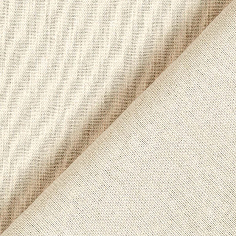misto cotone-lino tinta unita – beige,  image number 3