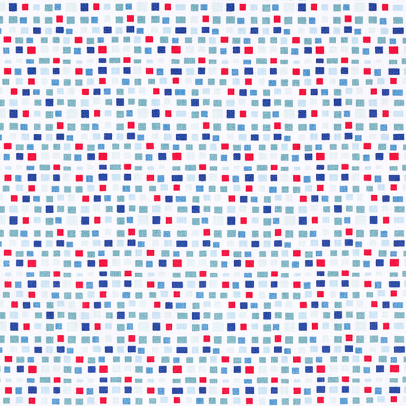 tessuto in cotone cretonne quadri – blu,  image number 1