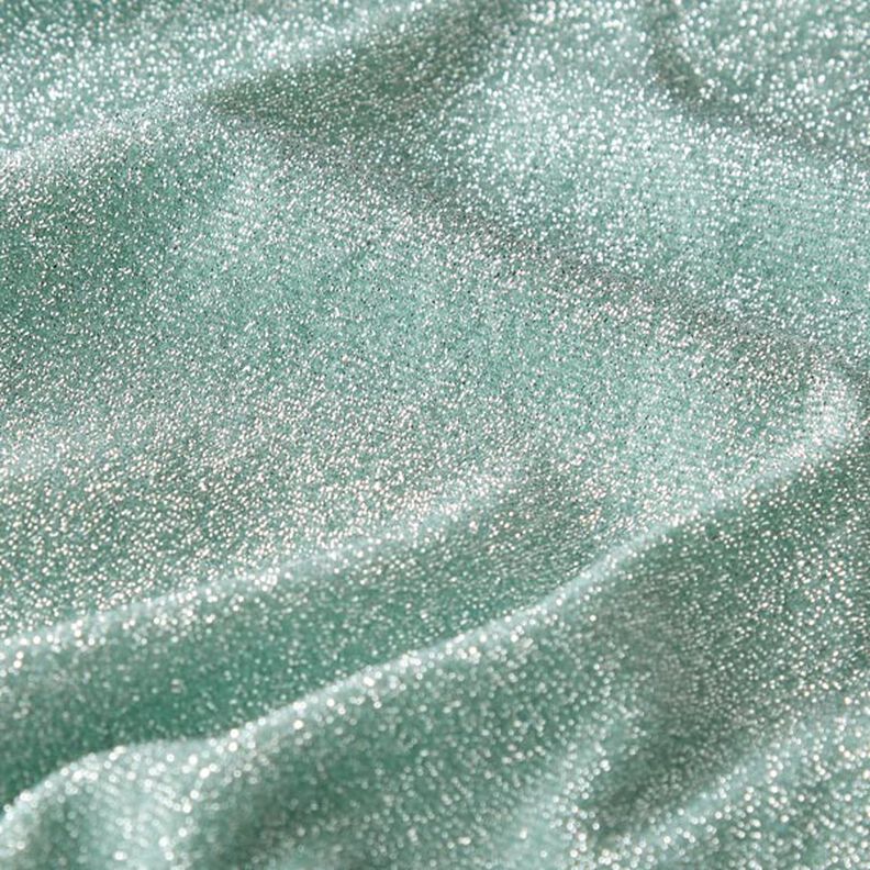 tessuto jersey fili glitter glamour  – menta,  image number 2