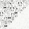 flanella di cotone cani | Poppy Fabrics – bianco/nero,  thumbnail number 4