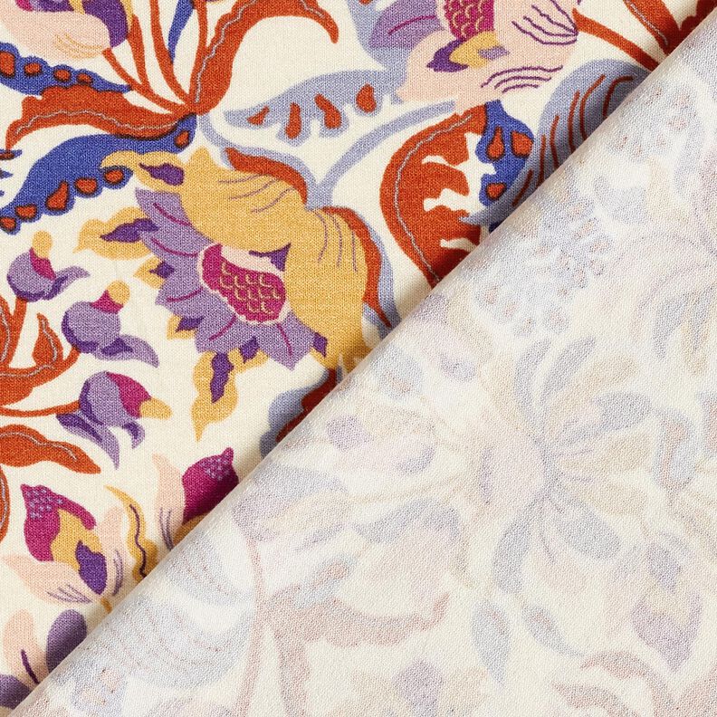 jersey di viscosa fiori e motivi ornamentali | Katia Fabrics – crema/lavanda, image number 4