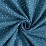 mussolina / tessuto doppio increspato piccoli pois – colore blu jeans/bianco,  thumbnail number 3