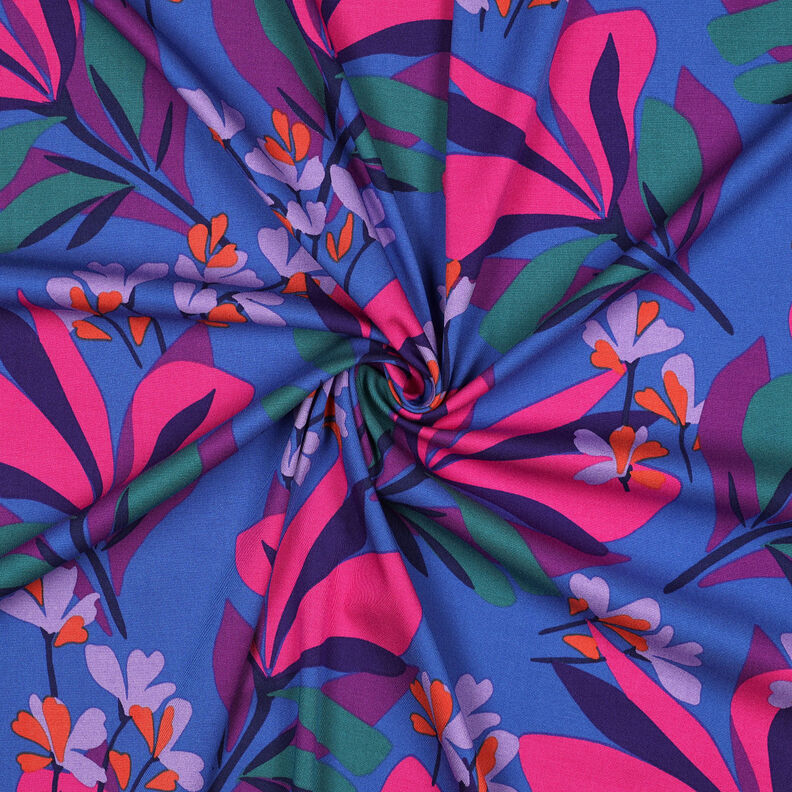 tessuto in viscosa stretch Spring Garden | Nerida Hansen – blu reale/lillà rosso,  image number 3
