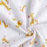 mussolina / tessuto doppio increspato giraffe – bianco/giallo sole,  thumbnail number 3