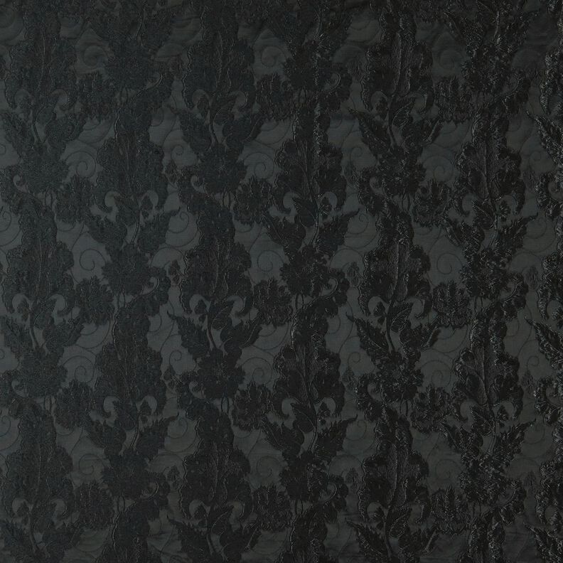 jacquard abbigliamento broccato fiori – nero, image number 1