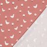 jersey di cotone Oche sul prato fiorito | Poppy Fabrics – rosa antico scuro/bianco,  thumbnail number 4