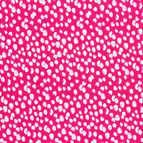 Tessuto per costumi da bagno a mini pois – rosa fucsia acceso/bianco, 