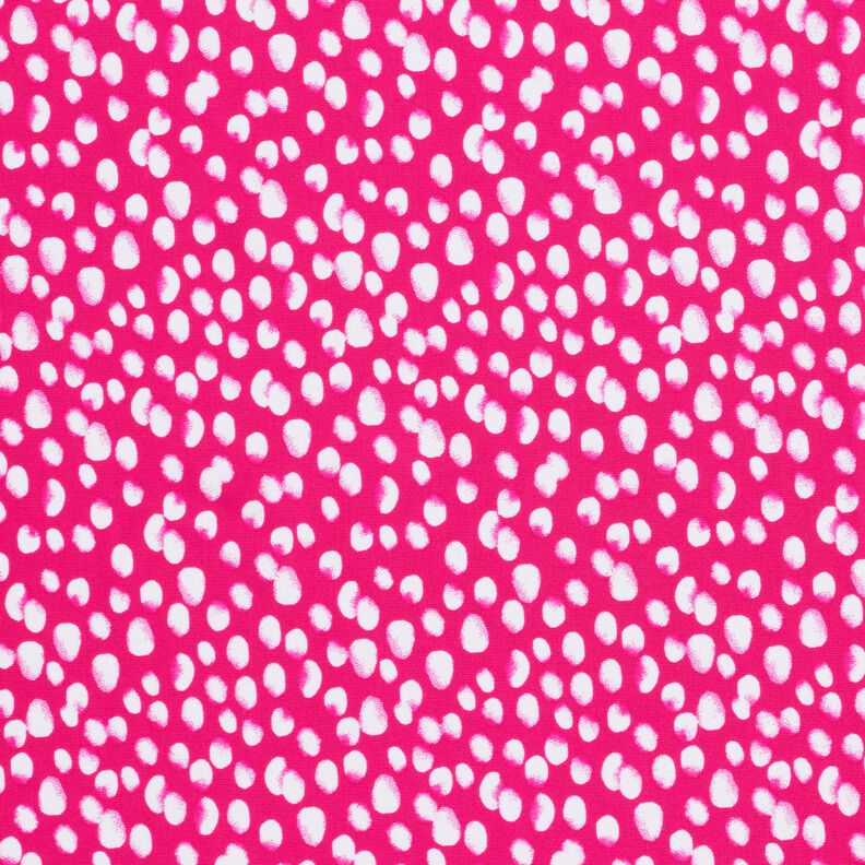 Tessuto per costumi da bagno a mini pois – rosa fucsia acceso/bianco,  image number 1
