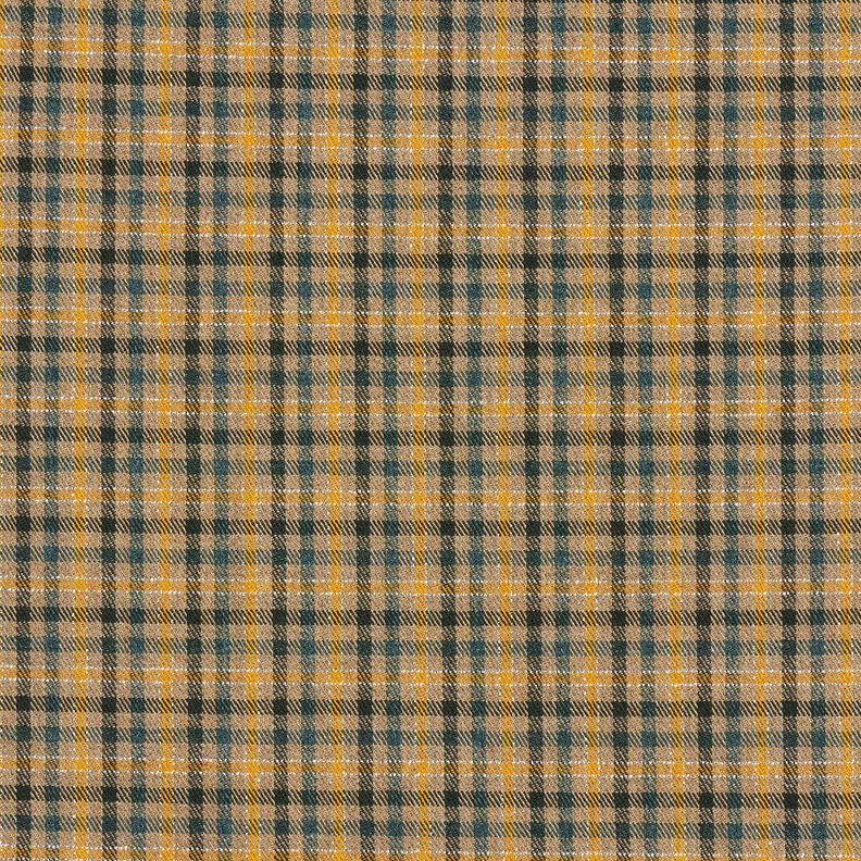 misto viscosa Quadri in Lurex – beige scuro/giallo curry,  image number 1