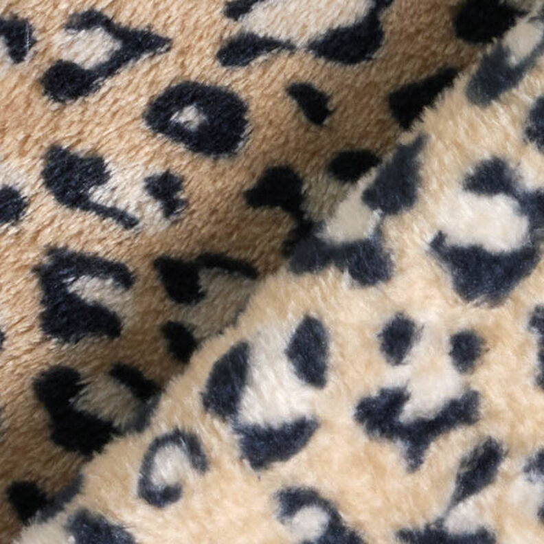Morbido pile Motivo leopardato – marrone medio, image number 4