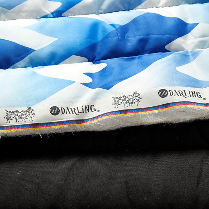 tessuto trapuntato montagne – blu reale/bianco,  image number 7
