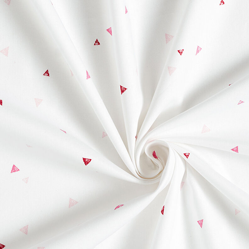 GOTS popeline di cotone triangoli effetto disegno | Tula – bianco,  image number 3