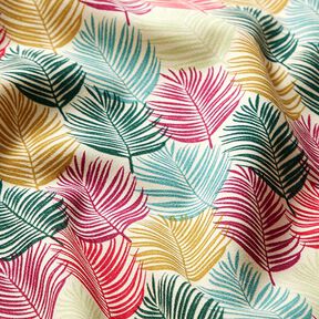 tessuto arredo da esterni, foglie tropicali – naturale, 