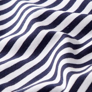 jersey di cotone righe sottili – blu marino/bianco, 