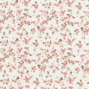 jersey di cotone Fiori rosa – avorio, 