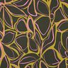 Viscosa elasticizzata con grandi fiori – pino scuro/oliva giallastro,  thumbnail number 1