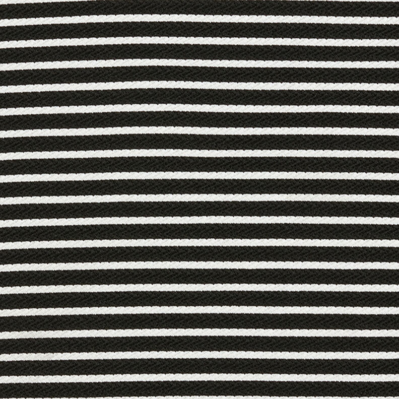 Jersey Jacquard a righe orizzontali – nero/bianco,  image number 1