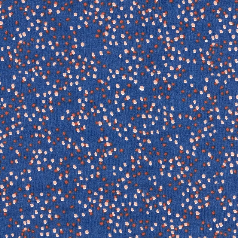 tessuto in cotone cretonne piccoli pois – indaco,  image number 1