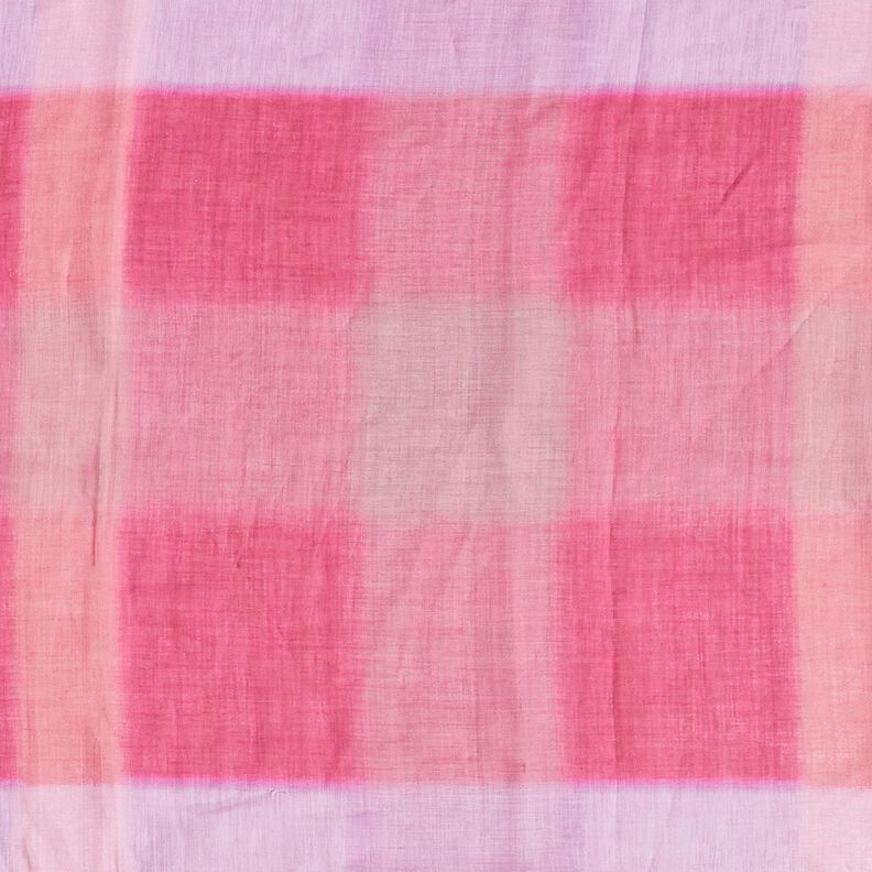 Batik in mussola di ramiè a quadri – rosa fucsia acceso,  image number 2