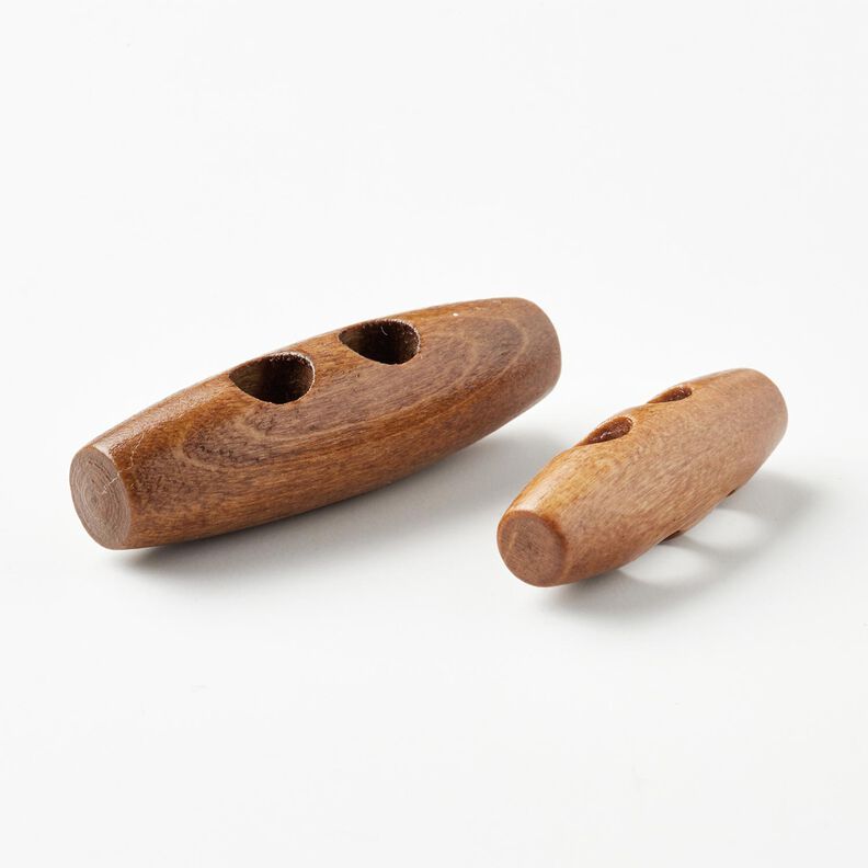 Bottone a levetta in legno [40 mm] – caramello,  image number 4