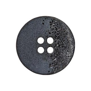 bottone in poliestere, 4 fori – nero/grigio, 