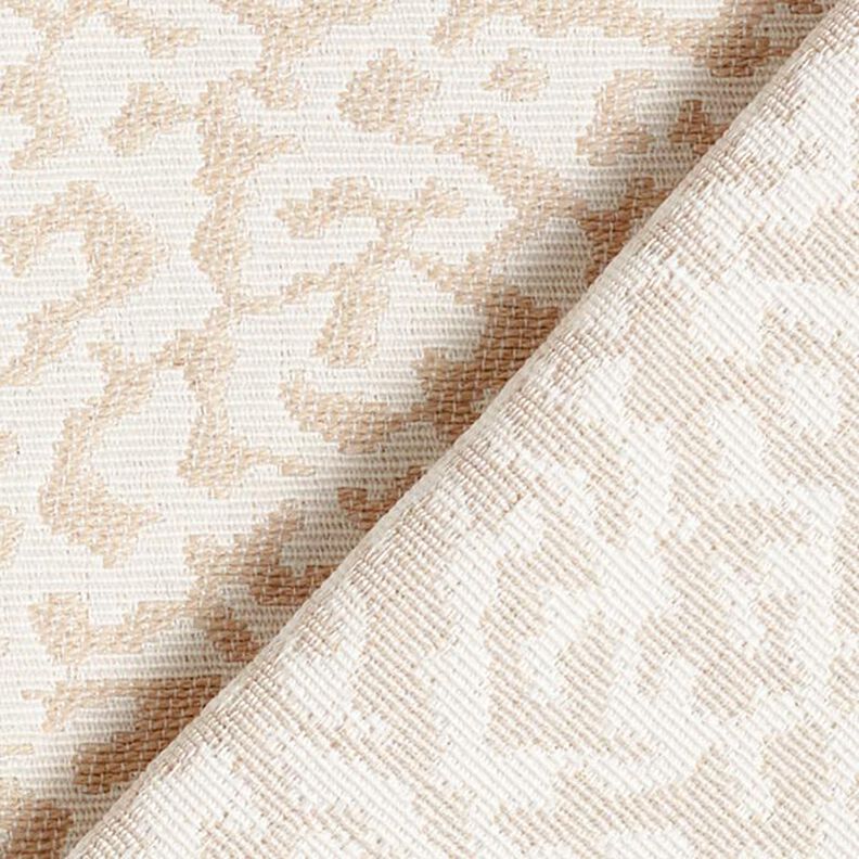 tessuto da rivestimento jacquard, motivo leopardato astratto, grande – crema/beige,  image number 4