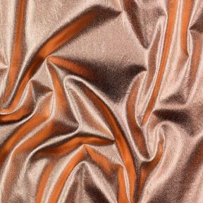 popeline di cotone rifinitura con lamina tinta unita – oro rosa effetto metallizzato, 