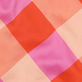 Satin di cotone Large Gingham | Nerida Hansen – corallo/rosa chiaro, 