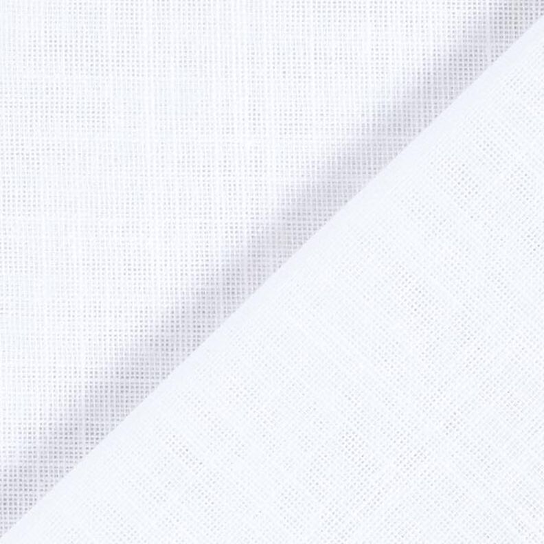 tessuto per tende, voile effetto lino 300 cm – bianco,  image number 3