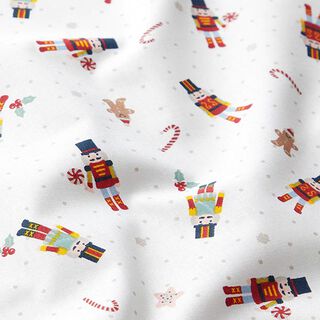 tessuto in cotone popeline Piccolo schiaccianoci – bianco, 