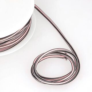 Cordoncino quadrato [ 4mm ] – rosa/nero, 