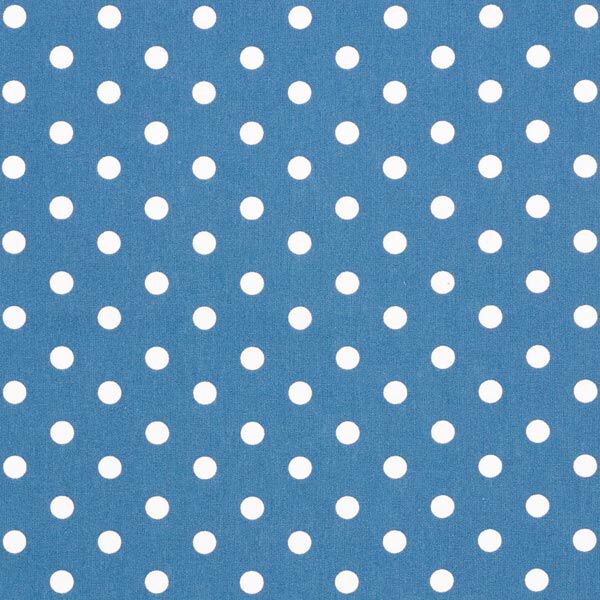 popeline di cotone grandi pois – colore blu jeans/bianco,  image number 1