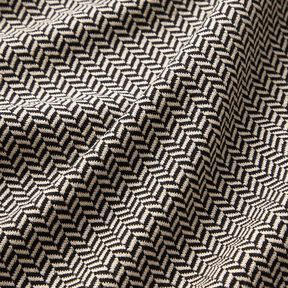 Maglia jacquard a spina di pesce – nero/bianco, 