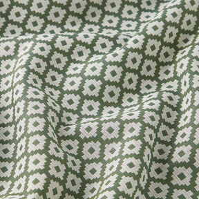 Tessuto jacquard da esterni losanghe – verde oliva, 