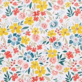 cotone rivestito Fiori pregiati – bianco/rosso, 