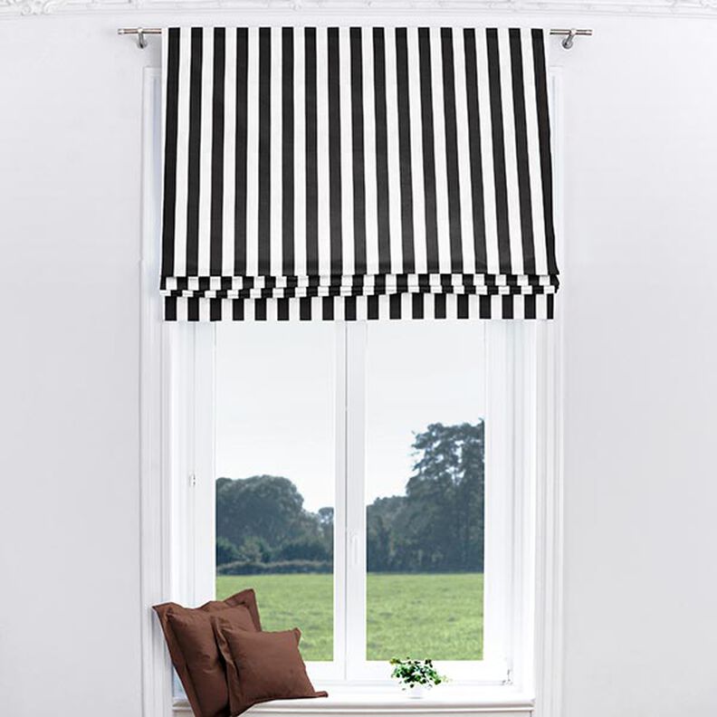 tessuto arredo tessuti canvas strisce – nero/bianco,  image number 8