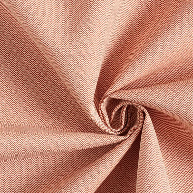 tessuto jacquard da esterni piccolo motivo zig-zag – terracotta, image number 1