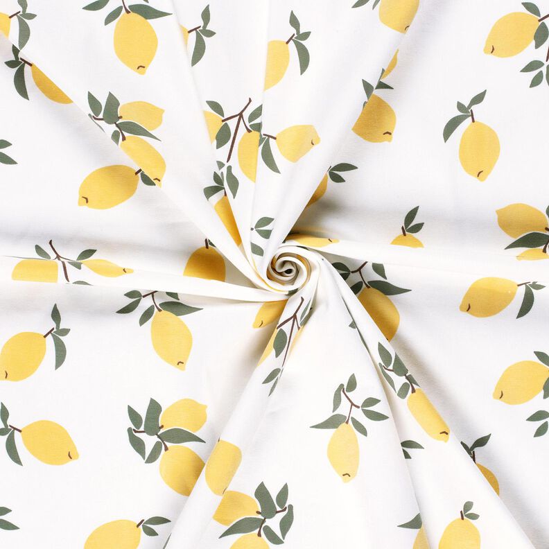 jersey di cotone Grandi limoni – avorio/oro,  image number 3