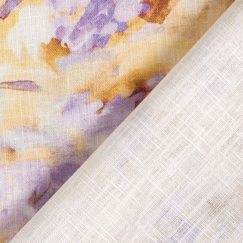 Batik misto lino-cotone – avorio/lillà,  image number 5