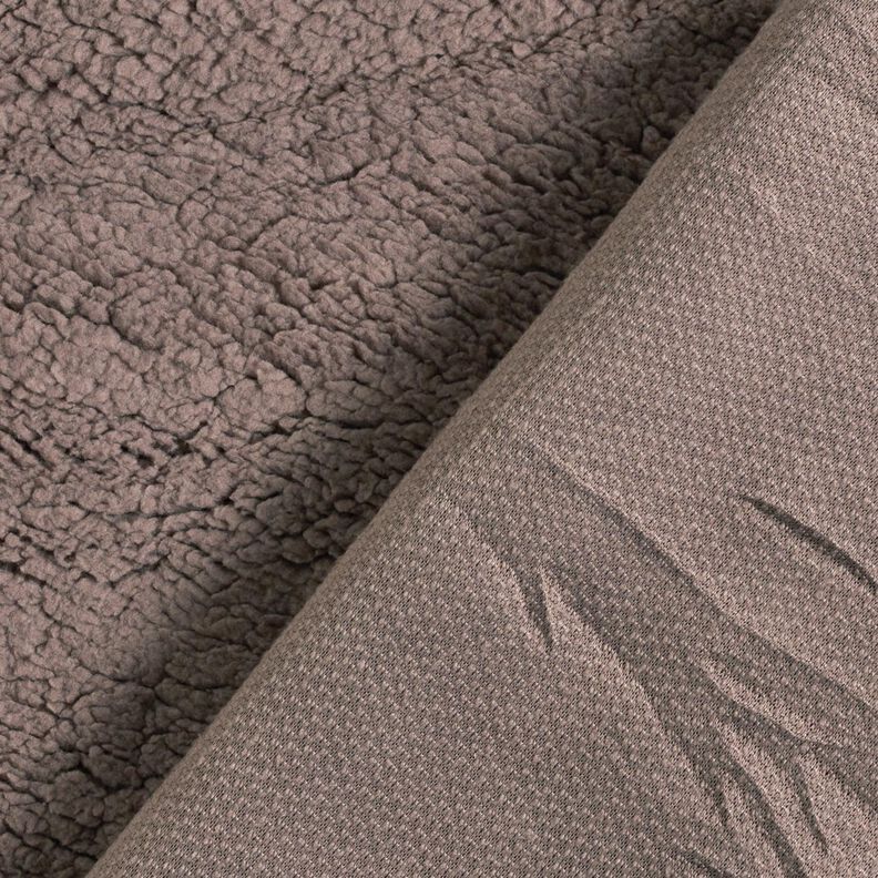 Soffice tessuto in peluche – talpa scuro,  image number 4