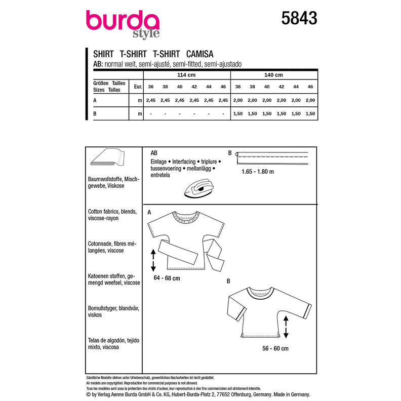 Camicia | Burda 5843 | 36-46,  image number 9