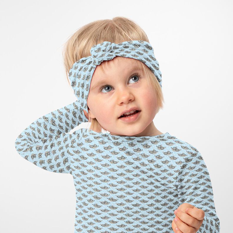 jersey di cotone Volpe con gli occhiali – azzurro baby,  image number 6