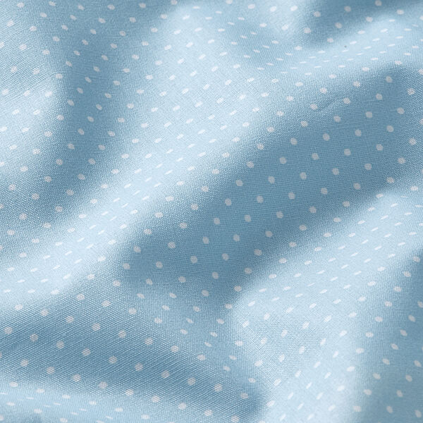 popeline di cotone piccoli pois – azzurro/bianco,  image number 2