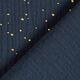 mussola di cotone, macchie dorate sparse – blu marino/oro,  thumbnail number 4