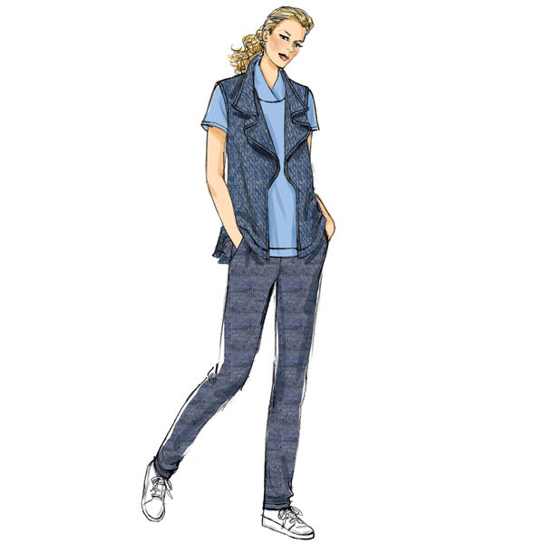 top|abito|gilè|pantalone, Butterick 6388|42 - 52, image number 3
